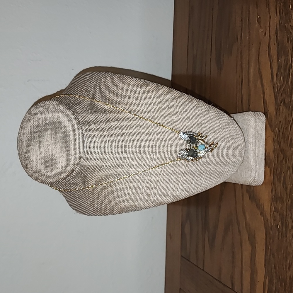 Alexis Bittar Labradorite & Crystal Love Bird Pendant Necklace